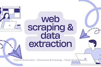 scrape web data and export excel spreadsheets