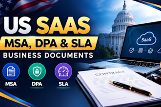 us saas msa dpa  sla business documents