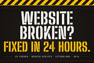 fix your website, javascript error, or broken script in 24 hours