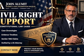 draft civil rights and constitutional law litigation support