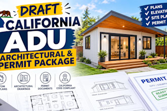 draft california adu architectural plans and permit packages