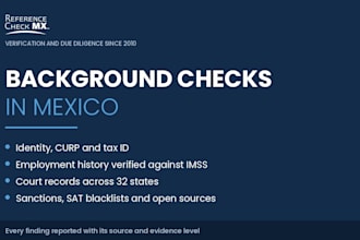 run a background check on a person or company in mexico