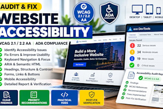 audit and fix website accessibility 2 1 and 2 2 aa and ada compliance