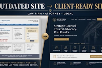 build civil litigation, immigration, business, family, IP, trademark law website
