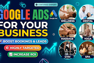 create google ads for wellness, dental, massage, yoga, gym and spa