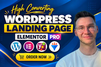 design wordpress landing page with elementor for leads and conversions