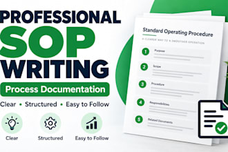 write standard operating procedures sops and process documentation