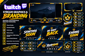 design twitch overlay animated overlay logo and branding
