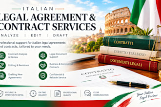 analyze, edit and draft italian legal agreements and contracts