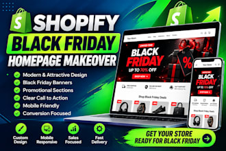 redesign your shopify homepage for black friday