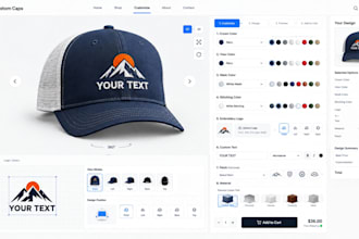 create custom hat cap 2d 3d configurator using zakeke or kickflip