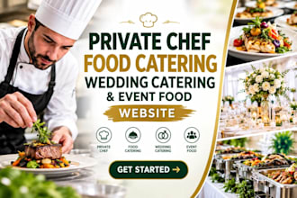 build private chef website food catering wedding catering event food website