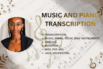 transcribe any audio into sheet music