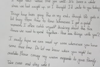 write beautiful handwritten letters and notes