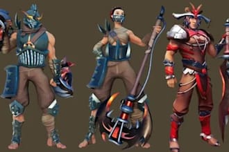 create ps1 ps2 n64 retro low poly 3d character game models