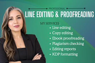 do line edit, ebook proofreading your manuscript amazon KDP book