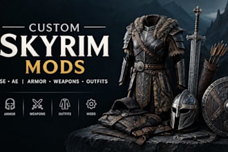 create custom 3d modeling skyrim se ae mods armor weapons and outfits