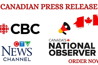 do canadian press release writing and distribution to top canadian media outlets