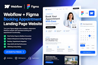 webflow figma booking appointment landing page website