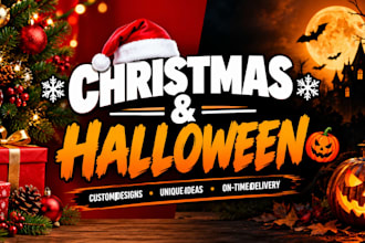 design christmas , holiday website, and halloween banner