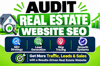 audit real estate website SEO, lead generation, skip tracing and growth systems