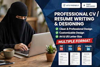 write professional ats resume, CV, cover letter and linkedin