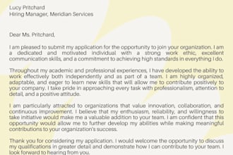 write and design your professional cover letter