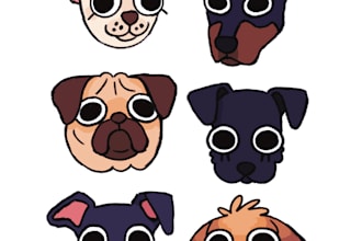 draw a cartoon portrait of your dog