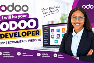 be your odoo developer erp ecommerce website custom modules