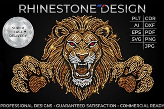 do rhinestone template design