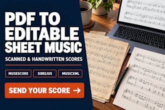 digitize pdf handwritten sheet music to musescore sibelius musicxml and midi