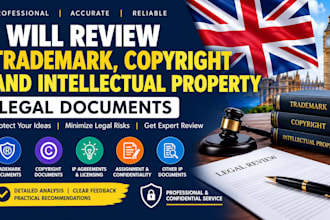 review trademark, copyright and intellectual property legal documents
