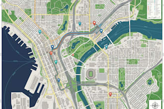 create professional vector maps, custom maps and location maps