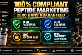 fix peptide ads issue, facebook ads google ads peptide SEO for peptide marketing