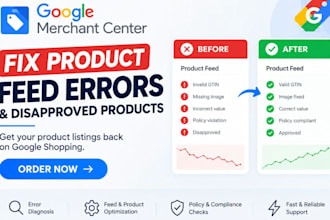 fix google merchant center errors and disapproved products