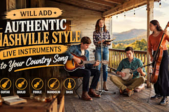 record authentic americana and roots  instrumentation  for your song