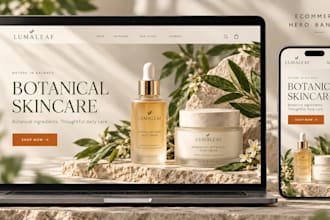 design shopify hero banners and ecommerce website graphics
