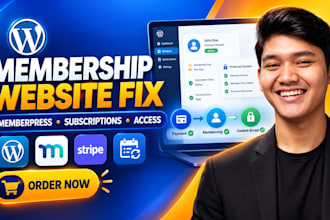 fix wordpress membership, memberpress setup, subscription, payment and access
