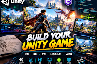 develop 2d 3d mobile game in unity game development