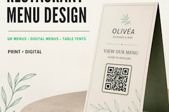 design a restaurant menu qr code menu and food menu