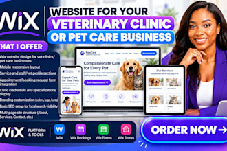 build wix pet care website animal clinic website veterinary website