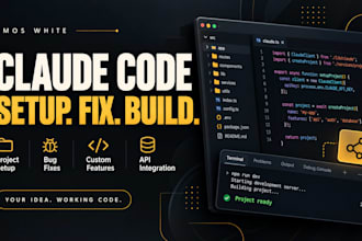 set up claude code, fix bugs and develop custom web app features