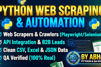 build custom python web scrapers and automate data extraction
