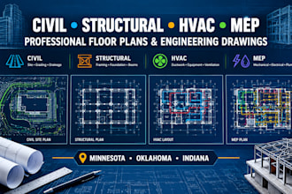 civil structural engineering hvac mep floor plan in minnesota oklahoma indiana