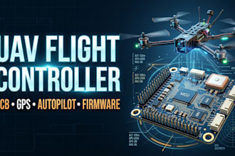 design uav flight controller pcb, gps, sensors, autopilot and embedded firmware