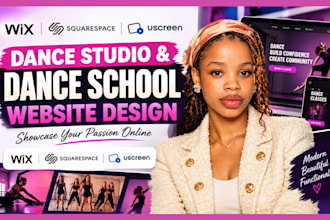 design wix squarespace uscreen dance studio and dance school website design