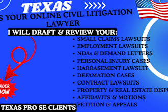 do online texas civil litigation lawyer for employment property business lawsuit
