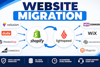 migrate transfer volusion duda prestashop bigcartel to lightspeed shopify store