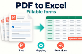 extract fillable PDF form data into a traceable excel workbook