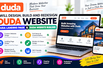 build design redesign duda website landing page using duda website builder